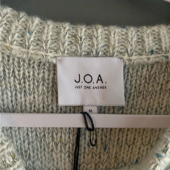 J.O.A. Balloon Sleeve Cable Knit Sweater - Picture 4 of 8